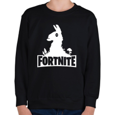 PRINTFASHION Fortnite Llama Logó - Fehér - Gyerek pulóver - Fekete gyerek pulóver, kardigán