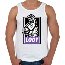 PRINTFASHION Fortnite Llama Loot - Férfi atléta - Fehér