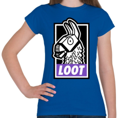 PRINTFASHION Fortnite Llama Loot - Női póló - Királykék