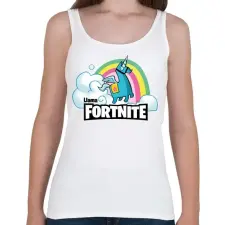 PRINTFASHION Fortnite Llama - Női atléta - Fehér női trikó
