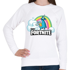 PRINTFASHION Fortnite Llama - Női pulóver - Fehér női pulóver, kardigán