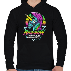 PRINTFASHION Fortnite Llama Rainbow - Férfi kapucnis pulóver - Fekete