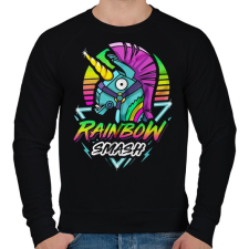 PRINTFASHION Fortnite Llama Rainbow - Férfi pulóver - Fekete férfi pulóver, kardigán