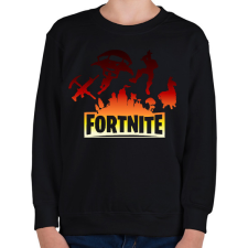 PRINTFASHION fortnite logó 2 - Gyerek pulóver - Fekete gyerek pulóver, kardigán