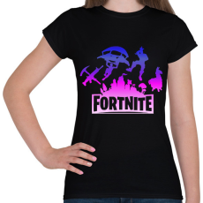 PRINTFASHION fortnite logó 3 - Női póló - Fekete