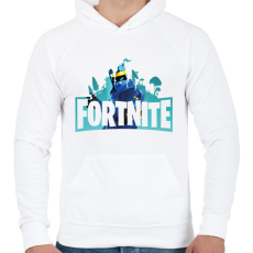 PRINTFASHION Fortnite logo Ninja - Férfi kapucnis pulóver - Fehér