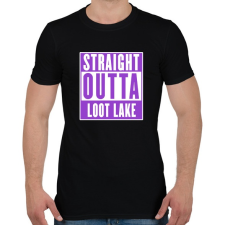 PRINTFASHION Fortnite - LOOT LAKE - Férfi póló - Fekete férfi póló