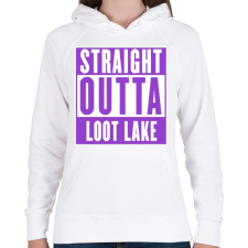 PRINTFASHION Fortnite - LOOT LAKE - Női kapucnis pulóver - Fehér női pulóver, kardigán