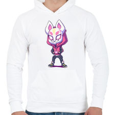 PRINTFASHION Fortnite LOVE - Férfi kapucnis pulóver - Fehér férfi pulóver, kardigán