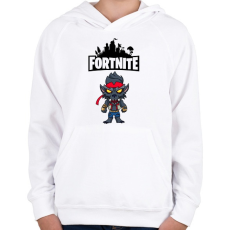 PRINTFASHION Fortnite Max Dire - Gyerek kapucnis pulóver - Fehér