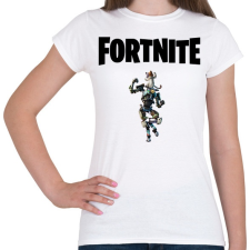 PRINTFASHION Fortnite Mecha Kitty - Női póló - Fehér női póló