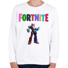 PRINTFASHION Fortnite Mecha Team Leader - Gyerek pulóver - Fehér gyerek pulóver, kardigán