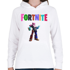 PRINTFASHION Fortnite Mecha Team Leader - Női kapucnis pulóver - Fehér