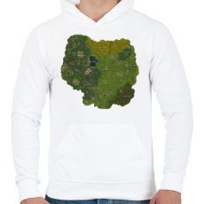 PRINTFASHION Fortnite MiniMap - Férfi kapucnis pulóver - Fehér