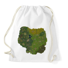 PRINTFASHION Fortnite MiniMap - Sportzsák, Tornazsák - Fehér tornazsák