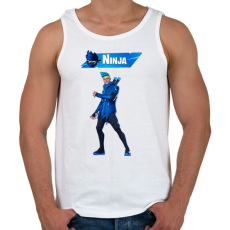 PRINTFASHION Fortnite Ninja - Férfi atléta - Fehér