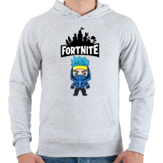 PRINTFASHION Fortnite ninjaaa - Férfi kapucnis pulóver - Sport szürke