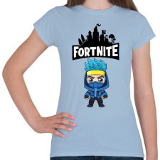 PRINTFASHION Fortnite ninjaaa - Női póló - Világoskék női póló