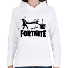 PRINTFASHION Fortnite - Női kapucnis pulóver - Fehér
