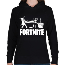 PRINTFASHION Fortnite - Női kapucnis pulóver - Fekete női pulóver, kardigán