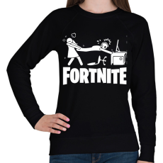 PRINTFASHION Fortnite - Női pulóver - Fekete