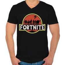 PRINTFASHION Fortnite Park - Férfi V-nyakú póló - Fekete férfi póló