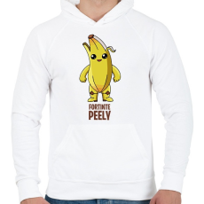 PRINTFASHION Fortnite - Peely - Férfi kapucnis pulóver - Fehér