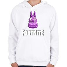 PRINTFASHION Fortnite póló - Gyerek kapucnis pulóver - Fehér