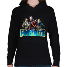 PRINTFASHION Fortnite poster 5  - Női kapucnis pulóver - Fekete női pulóver, kardigán