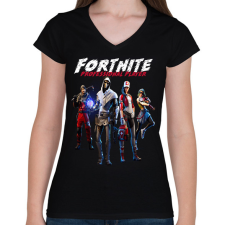 PRINTFASHION FORTNITE PROFI JÁTÉKOS - Női V-nyakú póló - Fekete női póló