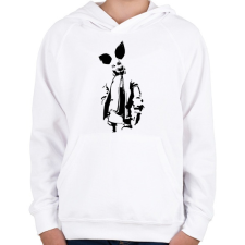 PRINTFASHION Fortnite Rabbit - Gyerek kapucnis pulóver - Fehér gyerek pulóver, kardigán