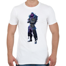 PRINTFASHION Fortnite - Raven Full - Férfi póló - Fehér férfi póló