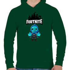PRINTFASHION Fortnite rippley - Férfi kapucnis pulóver - Sötétzöld