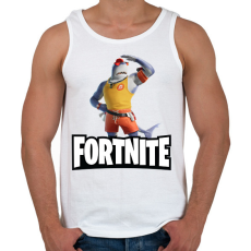 PRINTFASHION Fortnite Safety First Steve - Férfi atléta - Fehér