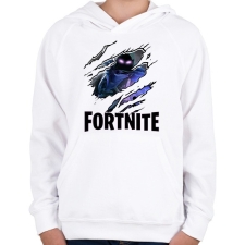 PRINTFASHION Fortnite skin - Gyerek kapucnis pulóver - Fehér gyerek pulóver, kardigán