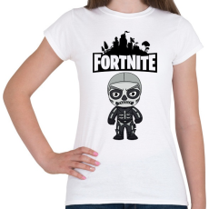 PRINTFASHION Fortnite Skull trooper - Női póló - Fehér