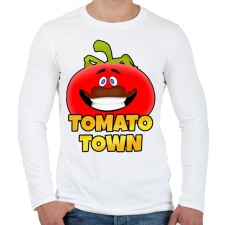 PRINTFASHION Fortnite - TOMATO TOWN - Férfi hosszú ujjú póló - Fehér férfi póló
