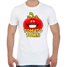 PRINTFASHION Fortnite - TOMATO TOWN - Férfi póló - Fehér