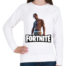 PRINTFASHION Fortnite- Travis Scott - Női pulóver - Fehér