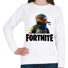 PRINTFASHION Fortnite_Triggerfish - Női pulóver - Fehér női pulóver, kardigán