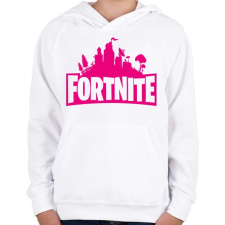 PRINTFASHION Fortnite valentin - Gyerek kapucnis pulóver - Fehér gyerek pulóver, kardigán