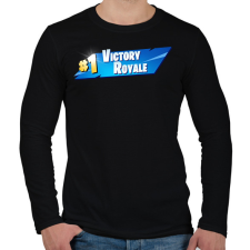 PRINTFASHION Fortnite win - Férfi hosszú ujjú póló - Fekete férfi póló