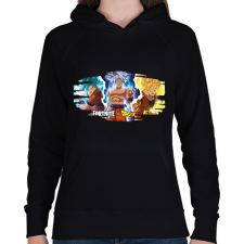 PRINTFASHION FortnitexDragonBall - Női kapucnis pulóver - Fekete női pulóver, kardigán