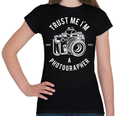 PRINTFASHION Fotós  - Női póló - Fekete