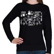 PRINTFASHION Fotós póló - Női pulóver - Fekete női pulóver, kardigán