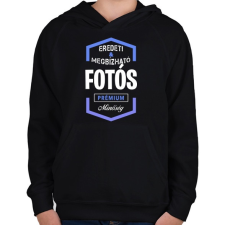 PRINTFASHION Fotós prémium minőség - Gyerek kapucnis pulóver - Fekete gyerek pulóver, kardigán