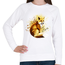 PRINTFASHION fox2 - Női pulóver - Fehér női pulóver, kardigán