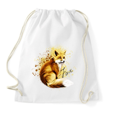 PRINTFASHION fox2 - Sportzsák, Tornazsák - Fehér tornazsák