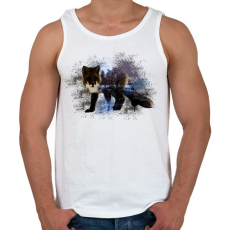 PRINTFASHION fox abstrakt - Férfi atléta - Fehér