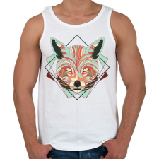 PRINTFASHION Fox art - Férfi atléta - Fehér atléta, trikó